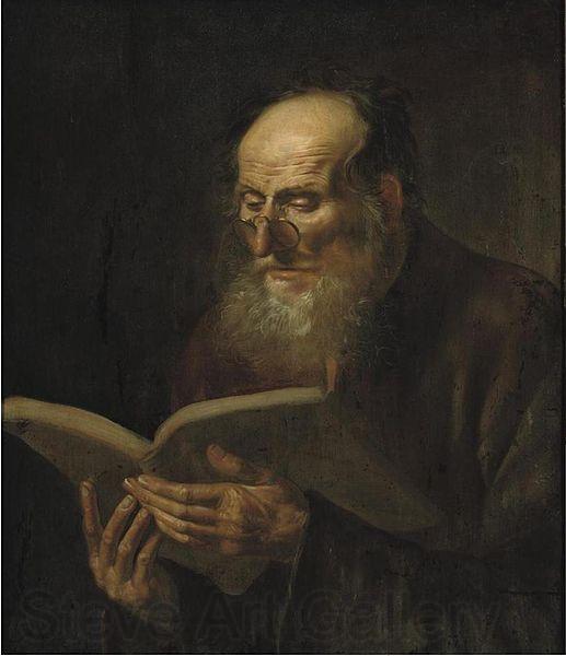 HOOGSTRATEN, Samuel van Bearded man reading Germany oil painting art